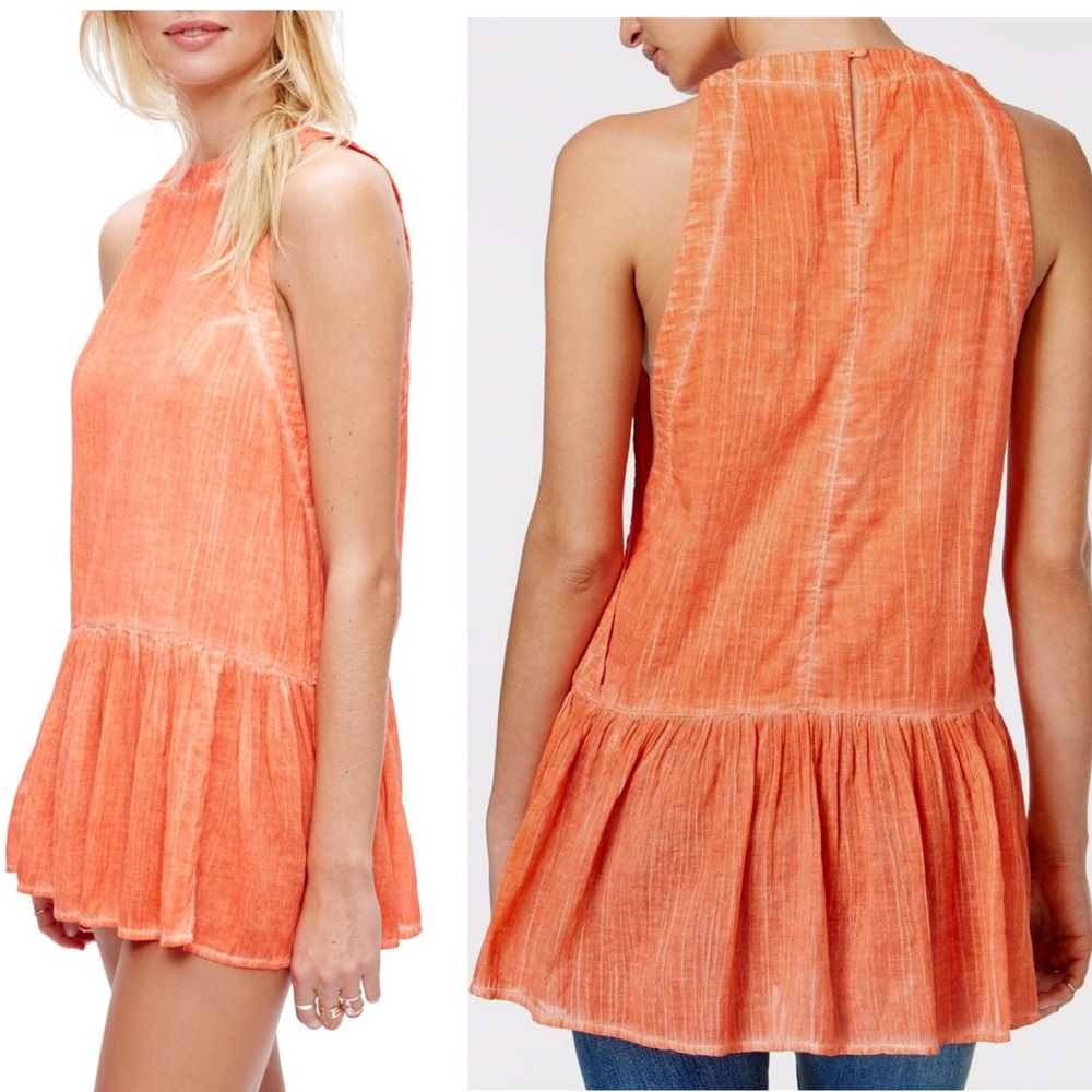 NWT Free People Red Breathless Moments Tunic